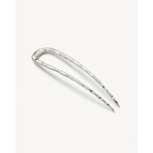NEW MACHETE women's midi wavy french hair pin in silver